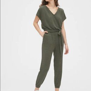 Green Softspun V-Neck Gap Jumpsuit